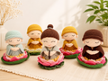 Crochet Little Monk Doll on Lotus | Handmade Amigurumi Meditation Decor & Gift