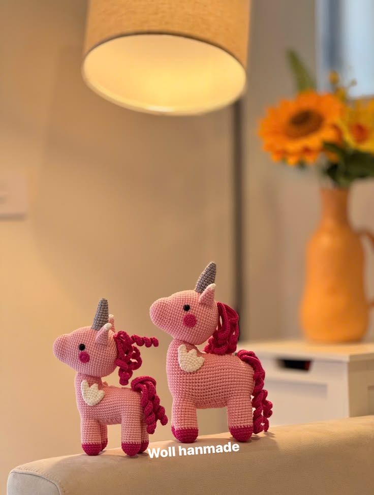 Crochet Unicorn Plush Set – Handmade Amigurumi Unicorn Toy, Cute Nursery Decor, Baby Shower Gift, Custom Crochet Unicorn, Magical Gift for Kids
