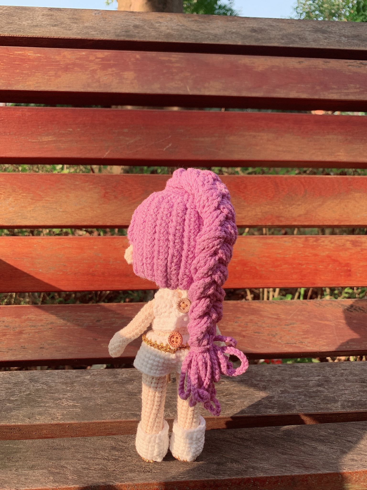 K-pop Demon Hunter Girl Crochet Doll | Handmade Fantasy Idol Style Doll