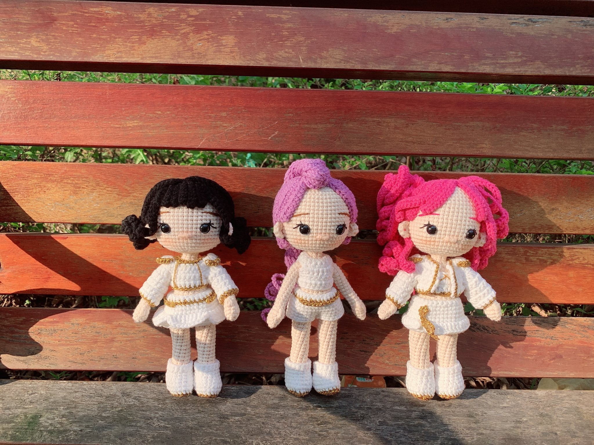 K-pop Demon Hunter Girl Crochet Doll | Handmade Fantasy Idol Style Doll