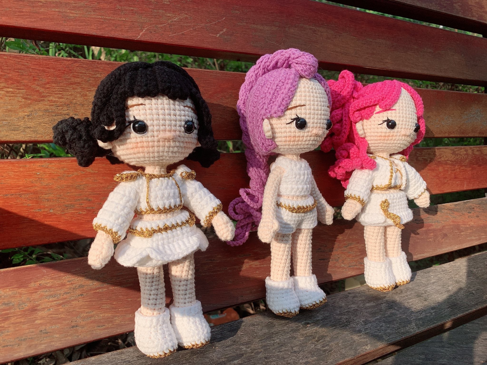 K-pop Demon Hunter Girl Crochet Doll | Handmade Fantasy Idol Style Doll