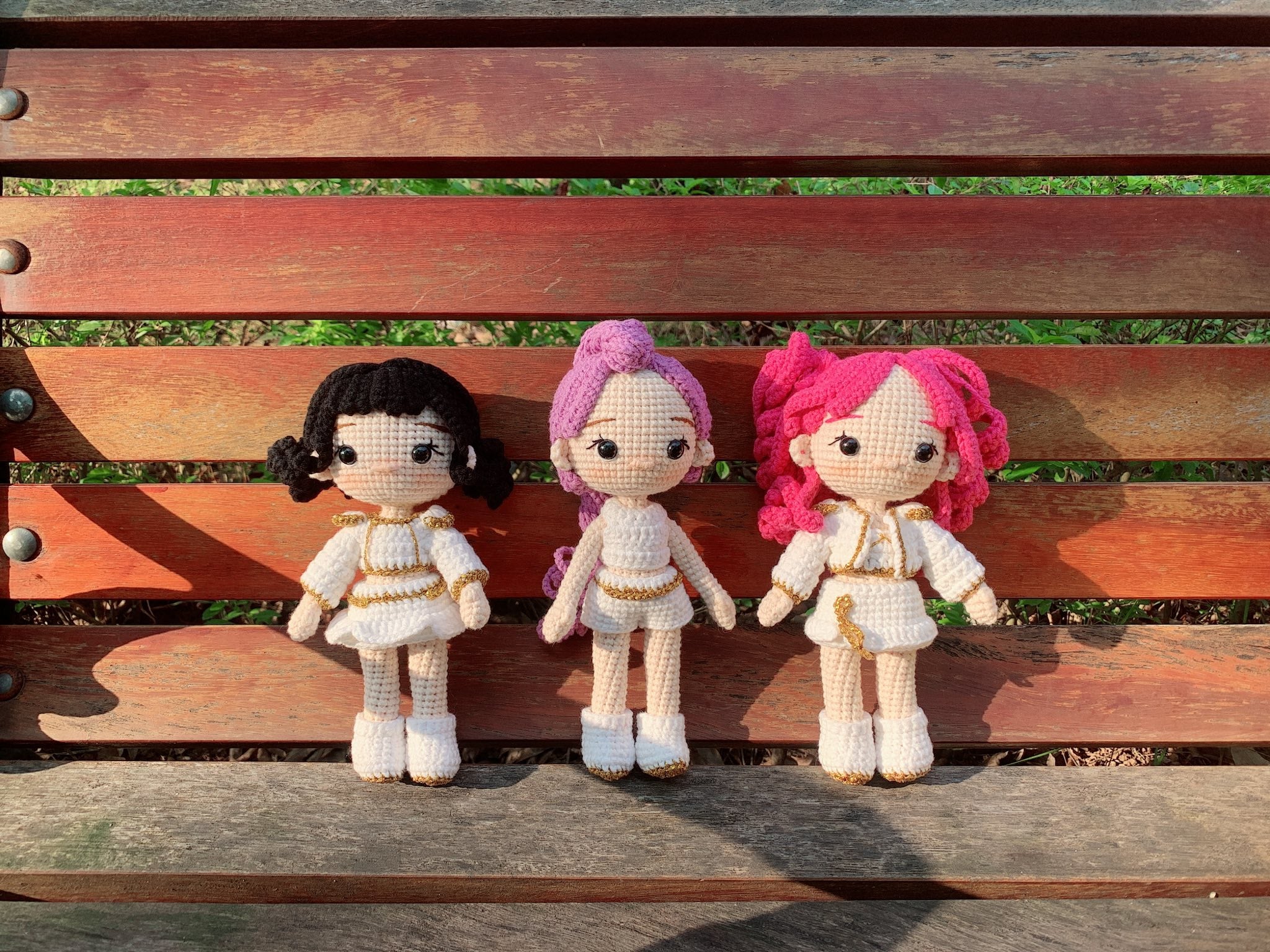 K-pop Demon Hunter Girl Crochet Doll | Handmade Fantasy Idol Style Doll