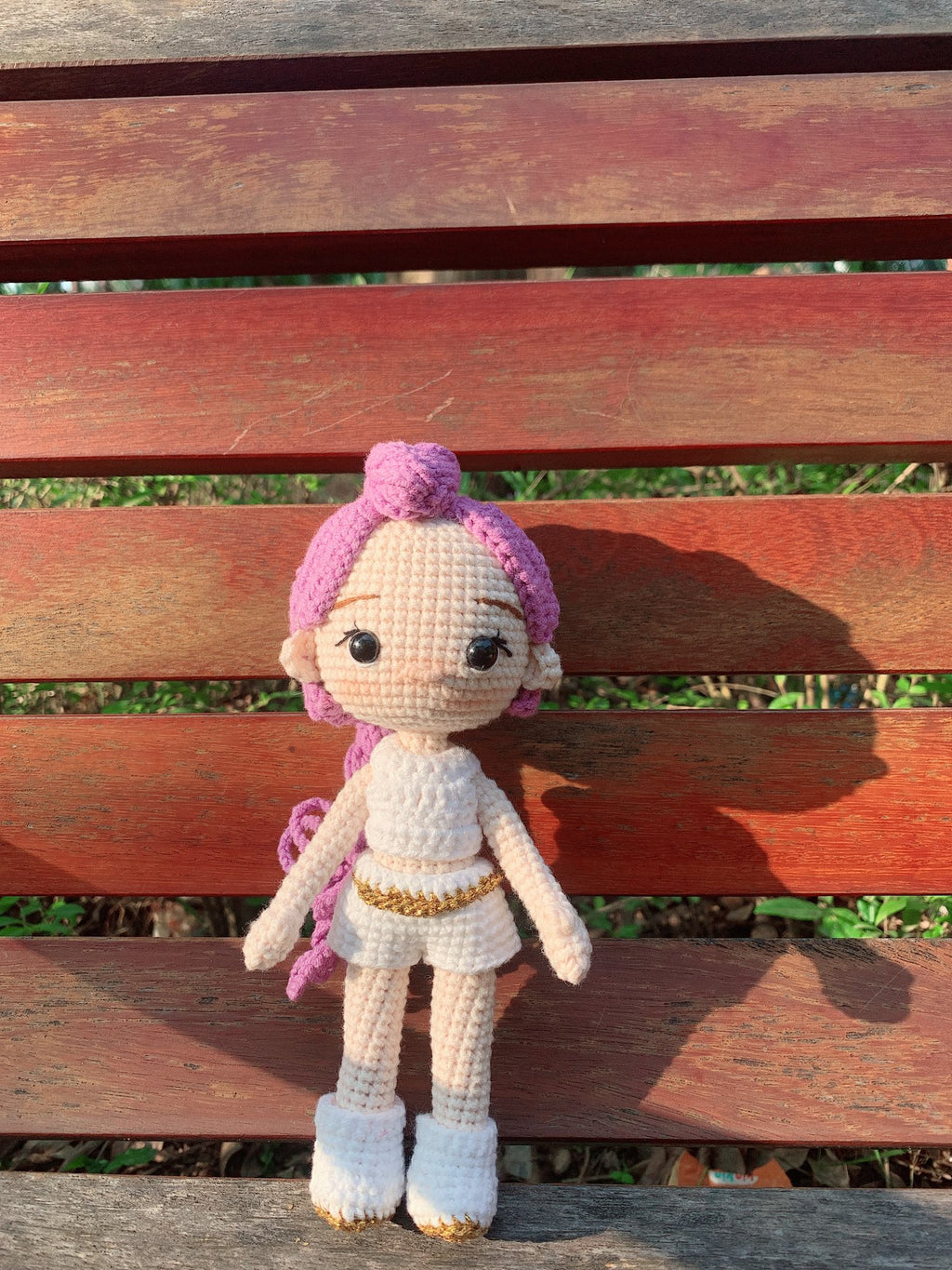K-pop Demon Hunter Girl Crochet Doll | Handmade Fantasy Idol Style Doll