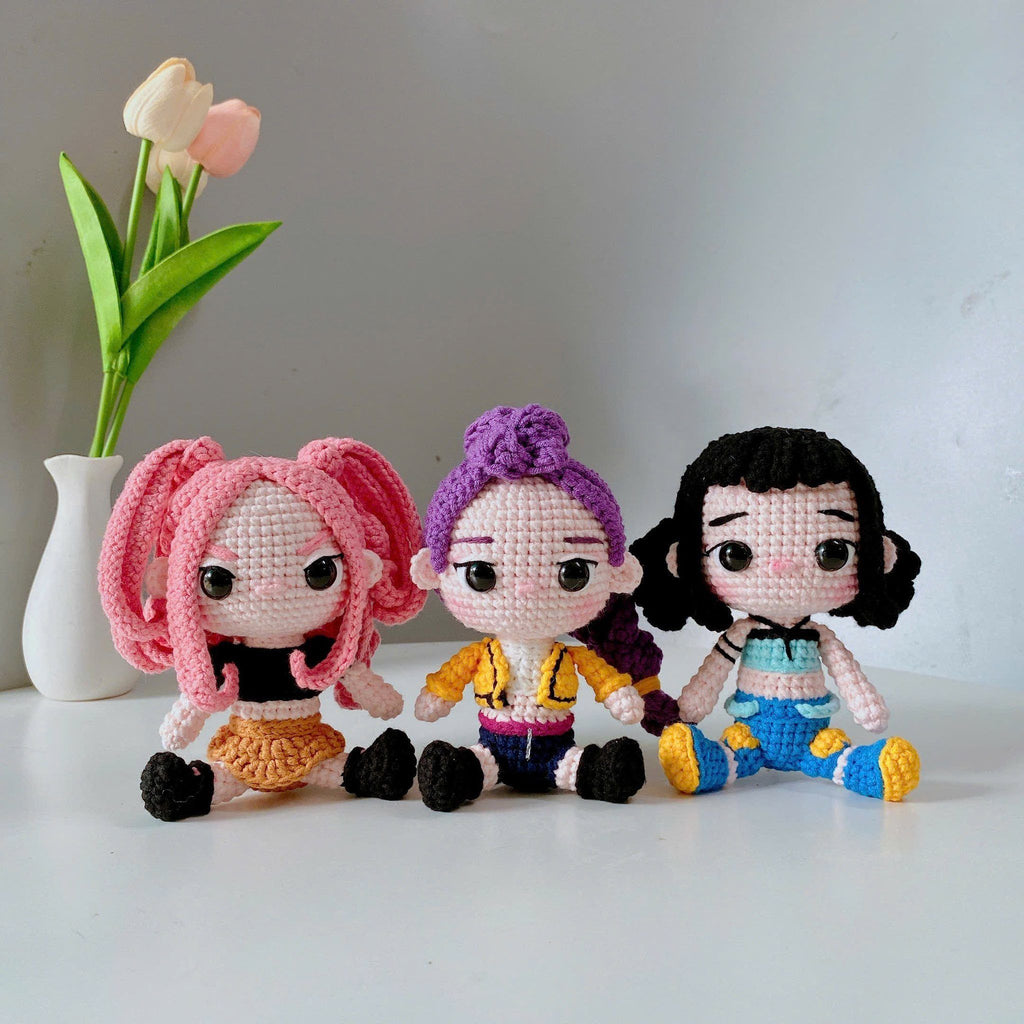 Huntrix crochet doll/kpop demon hunter girl : Mira, Rumi, Zoey, Jinu