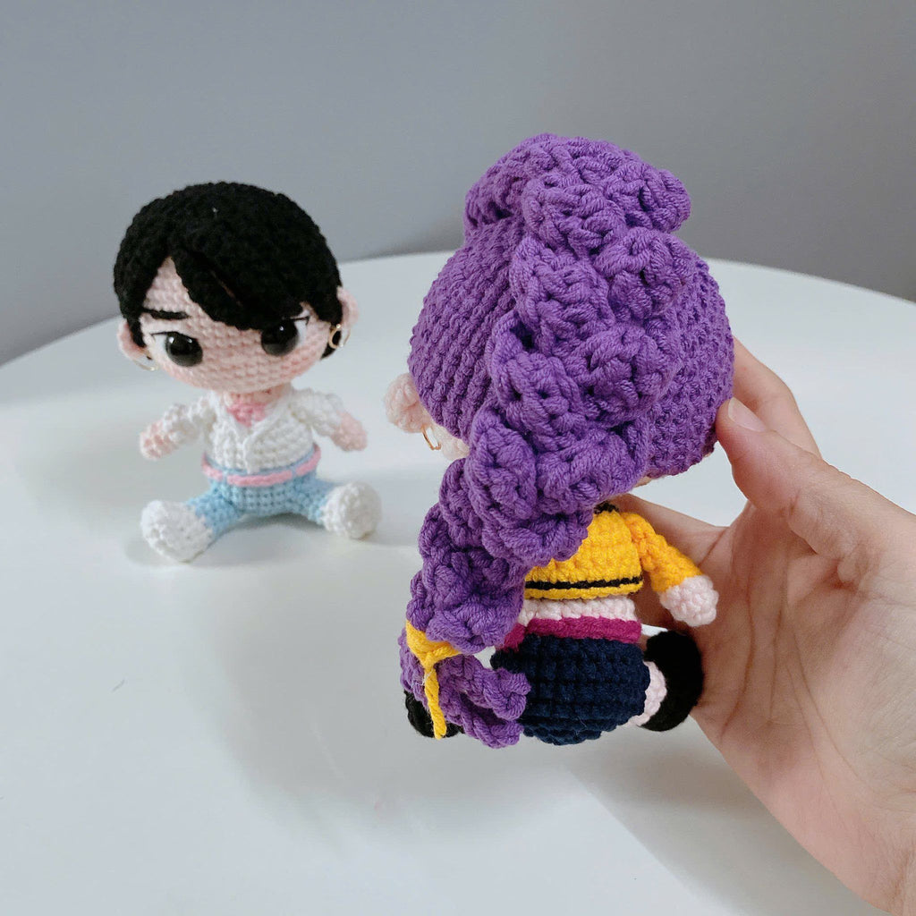 Huntrix crochet doll/kpop demon hunter girl : Mira, Rumi, Zoey, Jinu