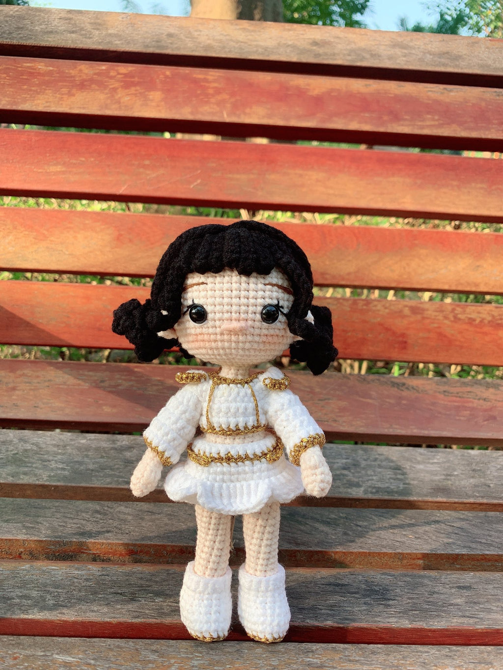 K-pop Demon Hunter Girl Crochet Doll | Handmade Fantasy Idol Style Doll