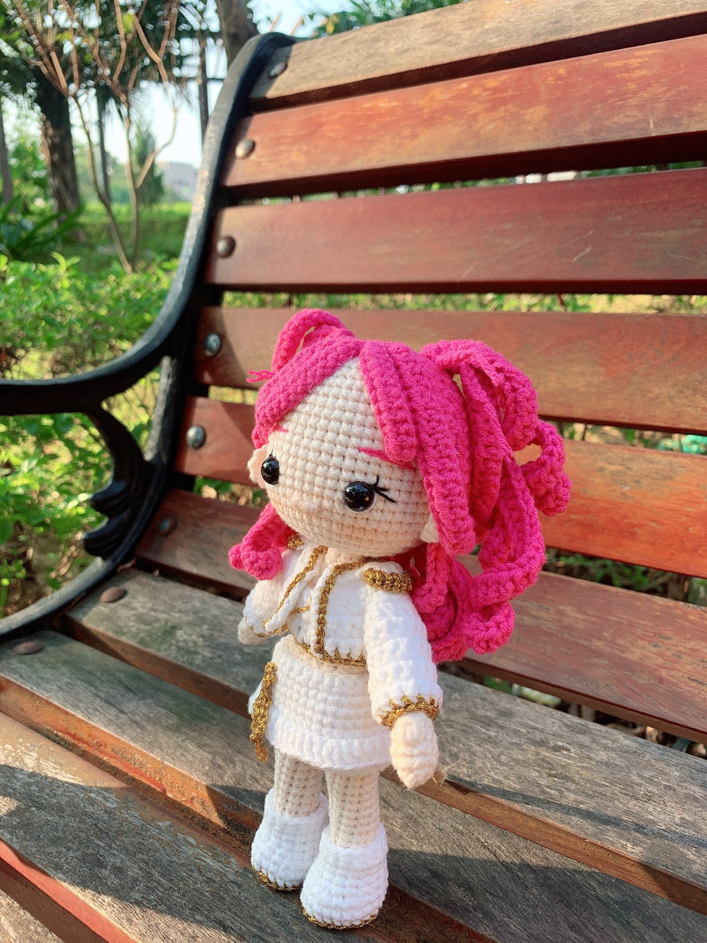 K-pop Demon Hunter Girl Crochet Doll | Handmade Fantasy Idol Style Doll