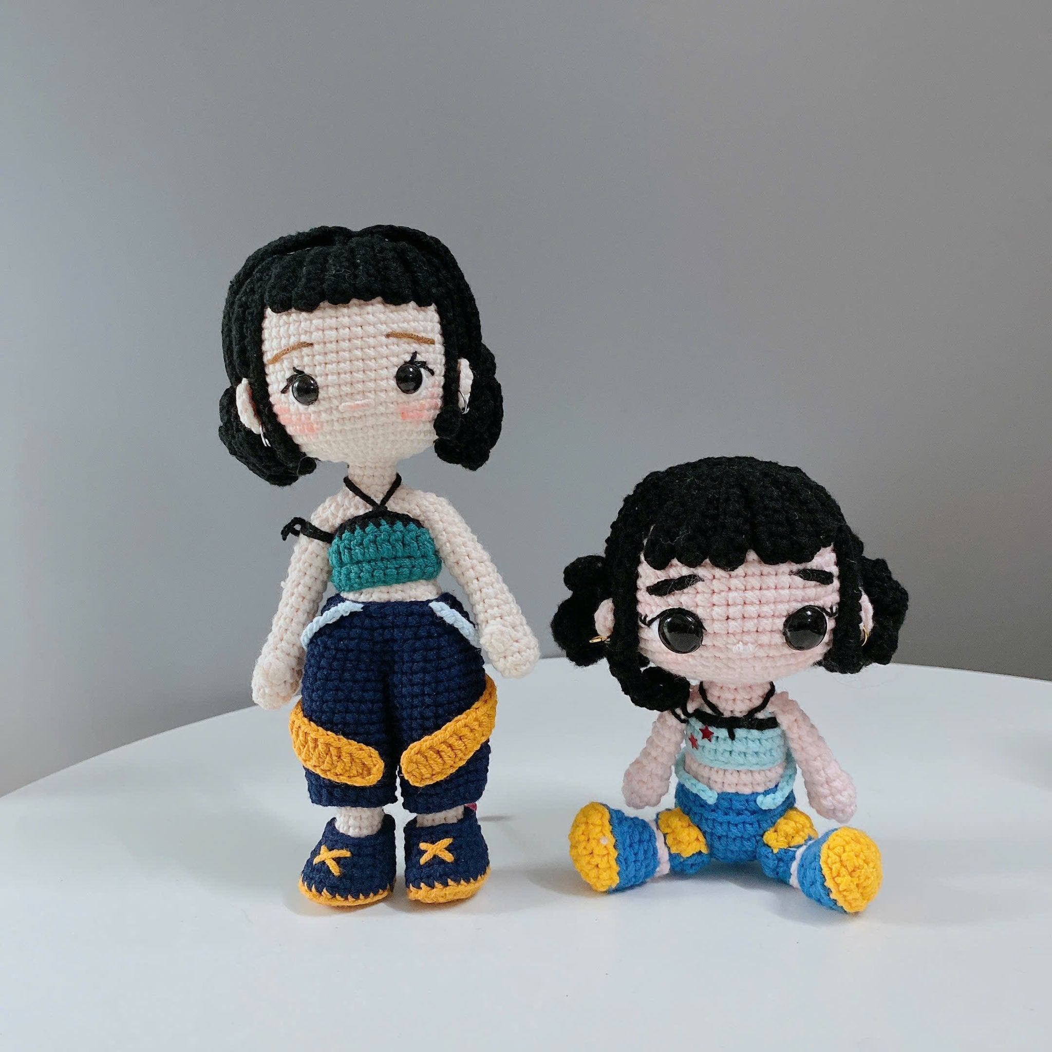Huntrix crochet doll/kpop demon hunter girl : Mira, Rumi, Zoey, Jinu