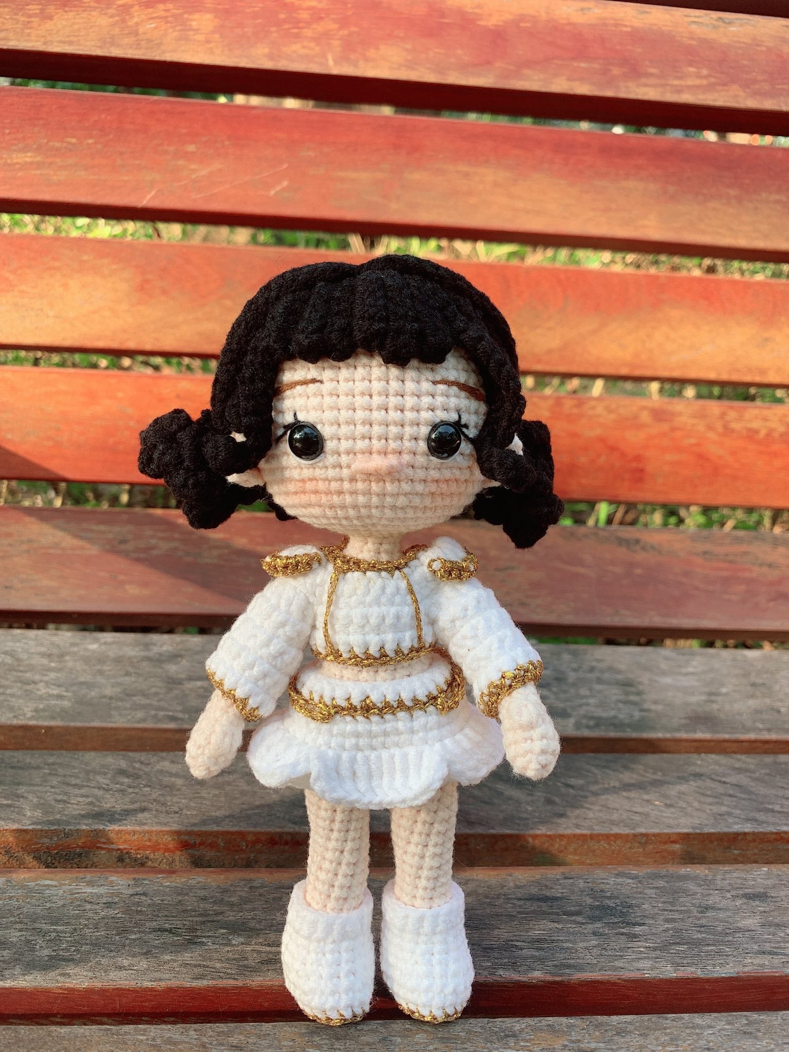 K-pop Demon Hunter Girl Crochet Doll | Handmade Fantasy Idol Style Doll