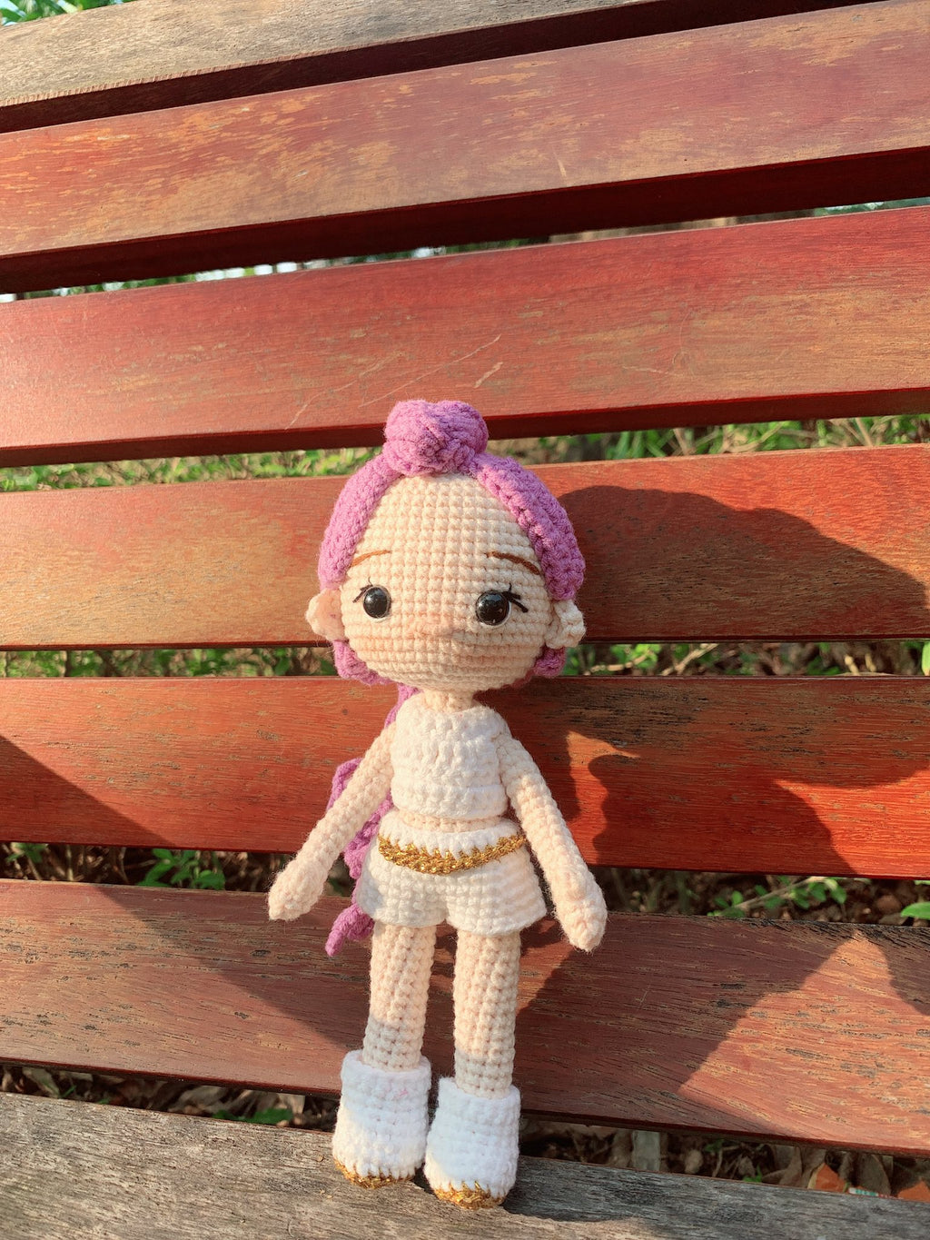 K-pop Demon Hunter Girl Crochet Doll | Handmade Fantasy Idol Style Doll