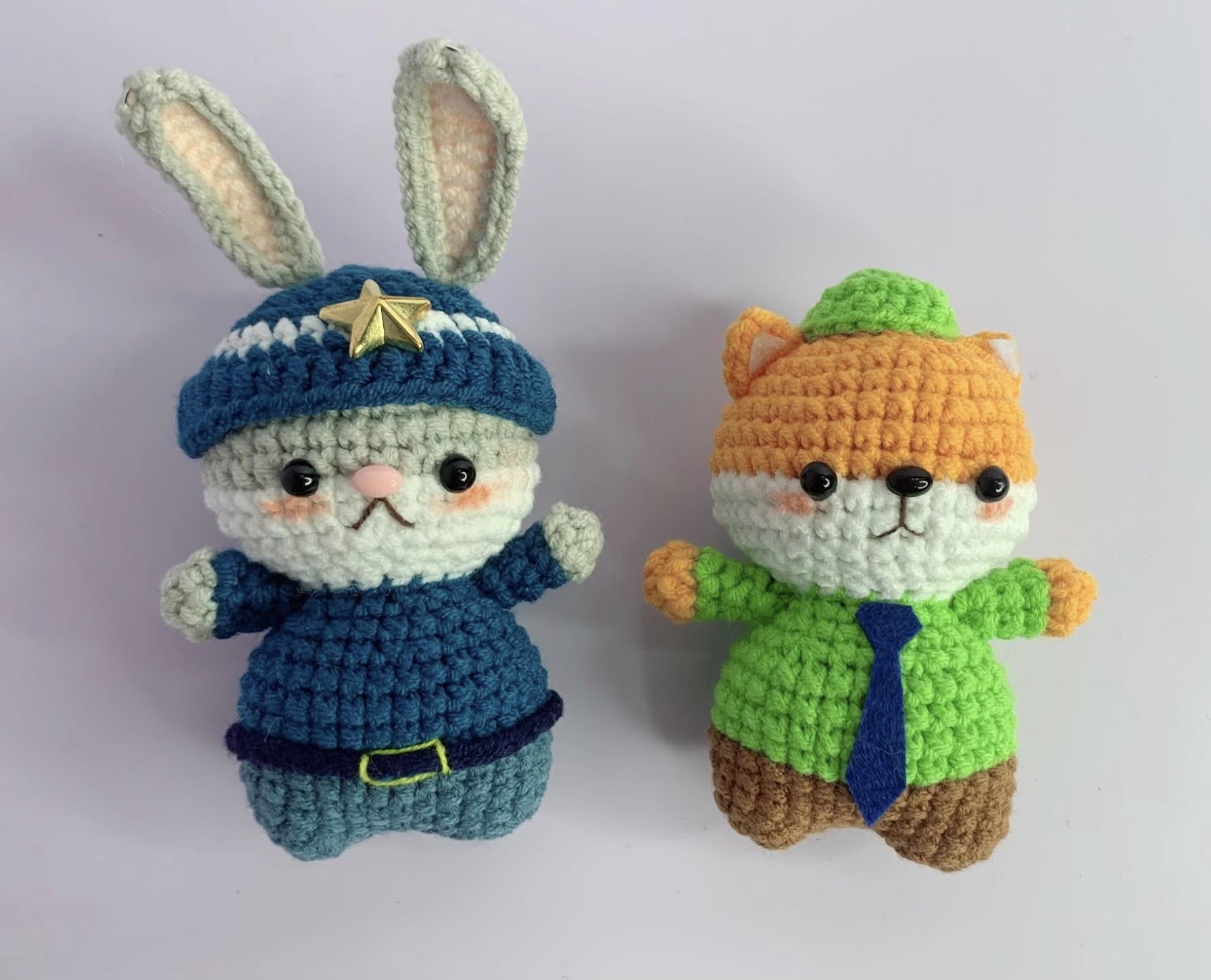 Nick & Judy crochet keychain 🦊🐰✨