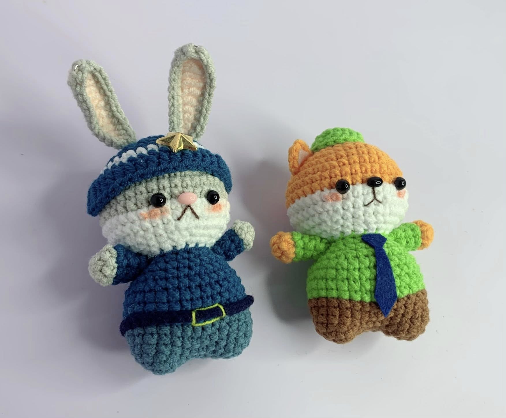 Nick & Judy crochet keychain 🦊🐰✨