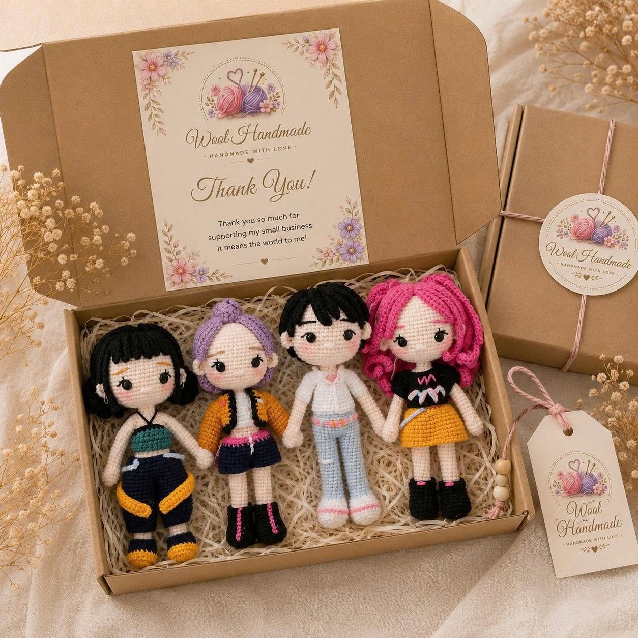 Handmade Crochet Doll – Cute Amigurumi Kpop Gift