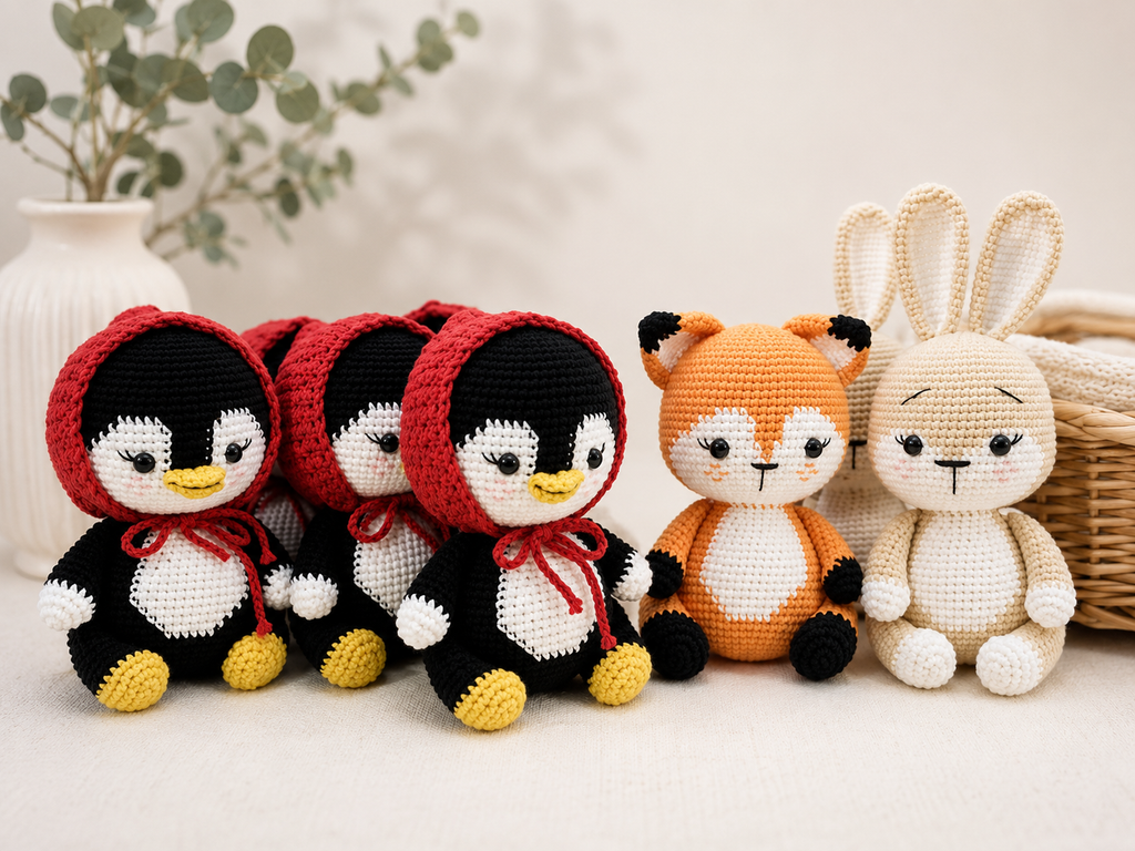 Cute Handmade Penguin Doll – Crochet Amigurumi Penguin – Unique Gift for Penguin Lovers