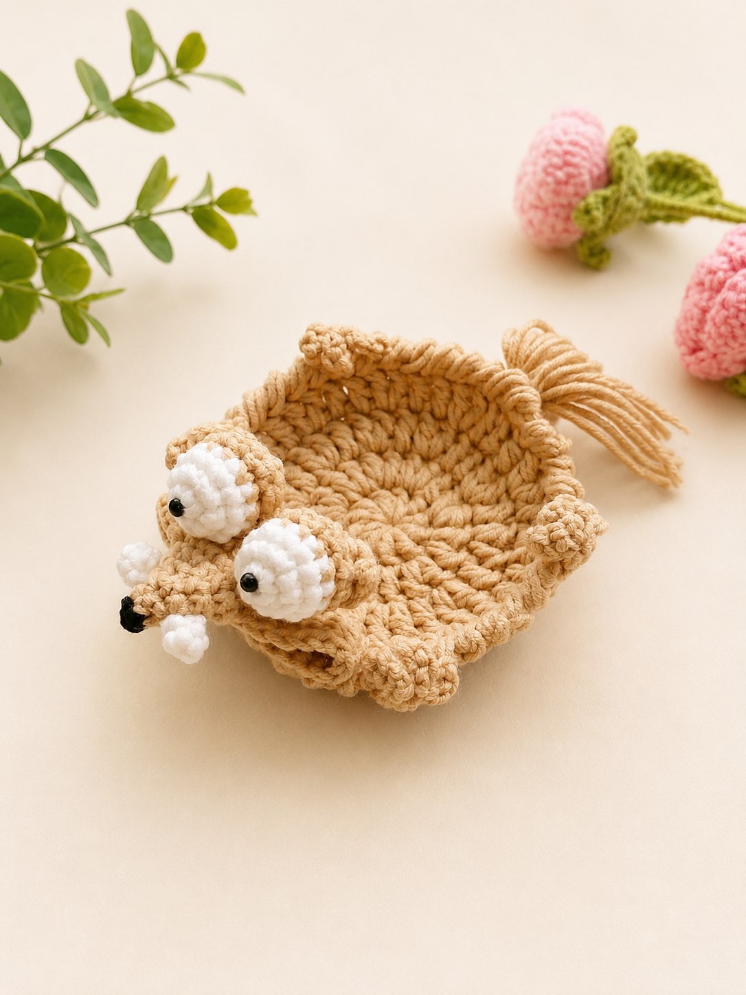 Sloth Crochet Coaster 🦥 Handmade Amigurumi Drink Coaster Cute Desk & Coffee Table Decor