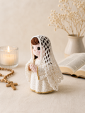 Virgin Mary Crochet Doll, Handmade Catholic Amigurumi Gift, Blessed Mother Religious Decor, Christian Gift, 7 Inch Mary Doll