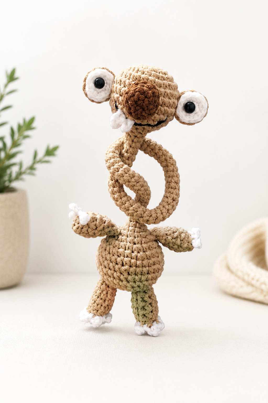 Adorable Handmade Crochet Bellsprout Inspired Plush | Cute Amigurumi Gift & Collectible