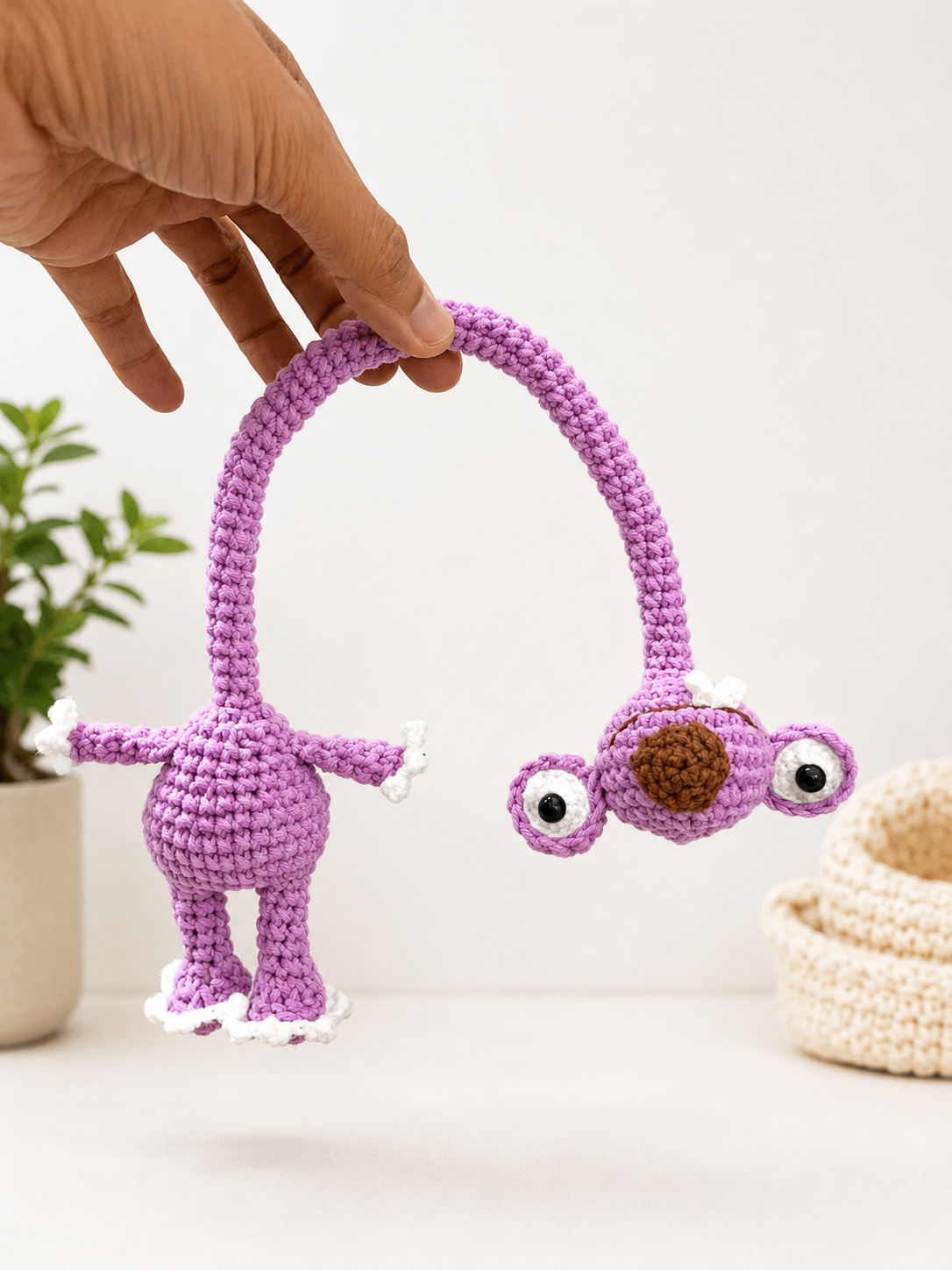 Adorable Handmade Crochet Bellsprout Inspired Plush | Cute Amigurumi Gift & Collectible