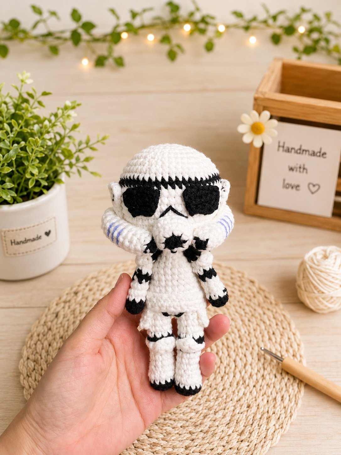Galactic Trooper Crochet Doll | Handmade Sci-Fi Amigurumi Plush