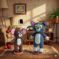 Crochet Cat and Mouse Set – Handmade Amigurumi Animals, Cute Crochet Doll Duo, Handmade Gift & Home Décor