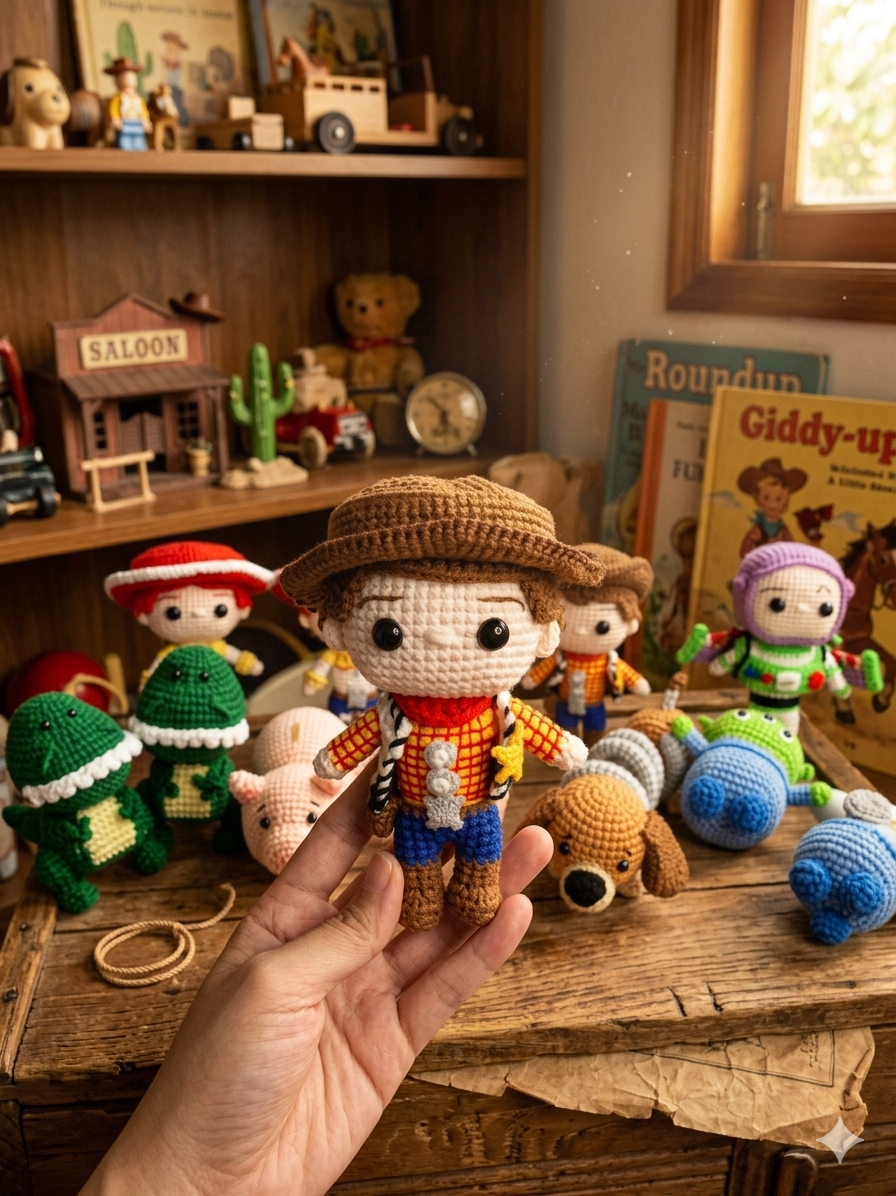 Handmade Toy Story Crochet Characters Set