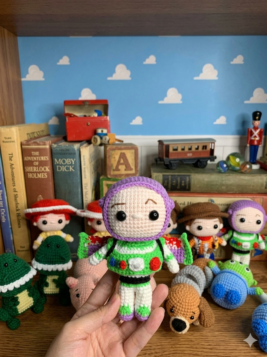 Handmade Toy Story Crochet Characters Set