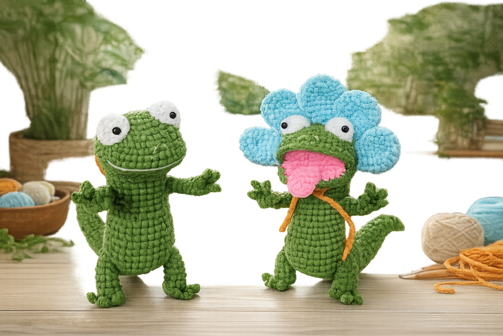 Crochet Lizard Amigurumi – Handmade Plush Toy 🦎