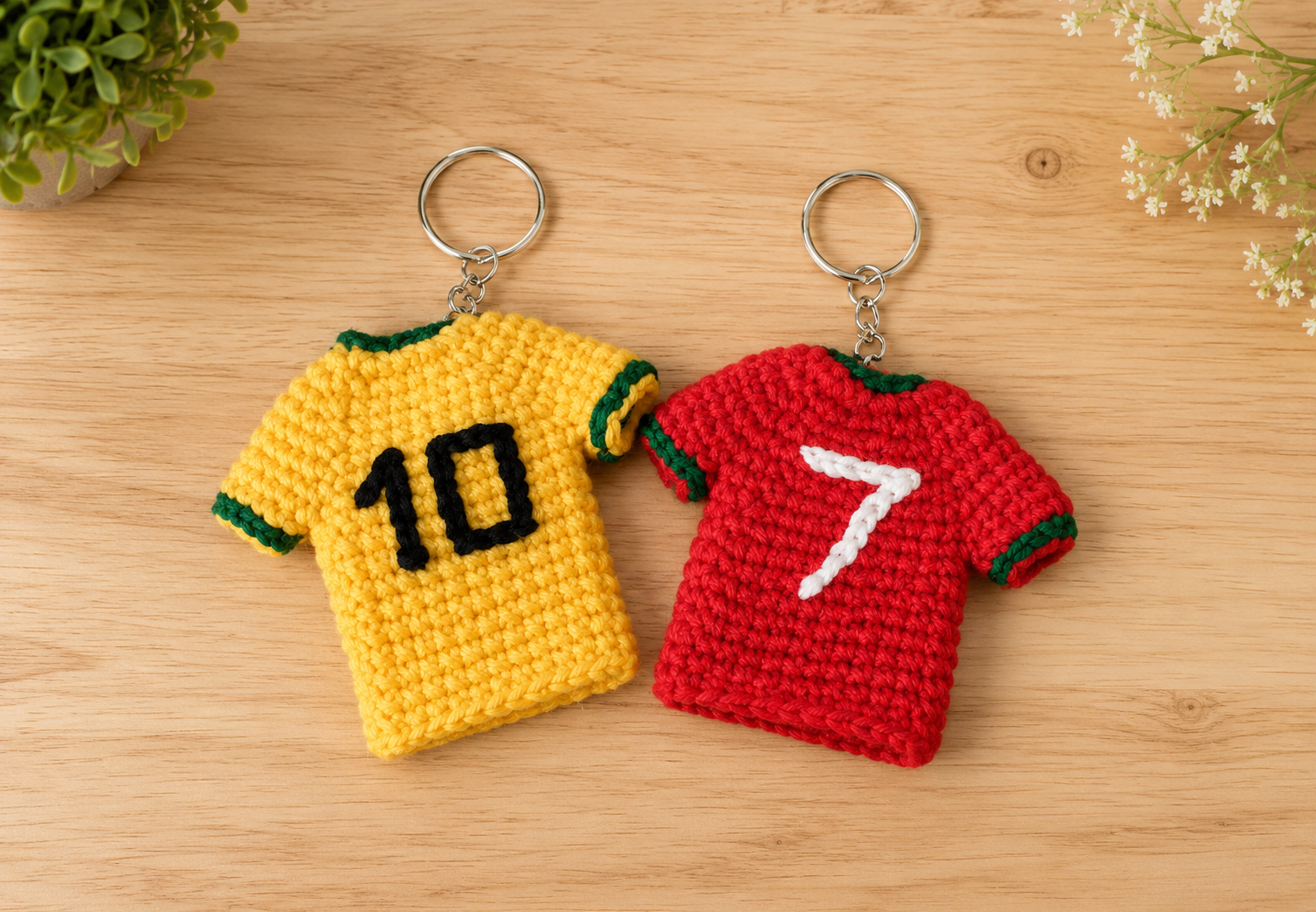 Crochet Soccer Jersey Keychain Pattern | DIY Football Shirt Amigurumi Tutorial