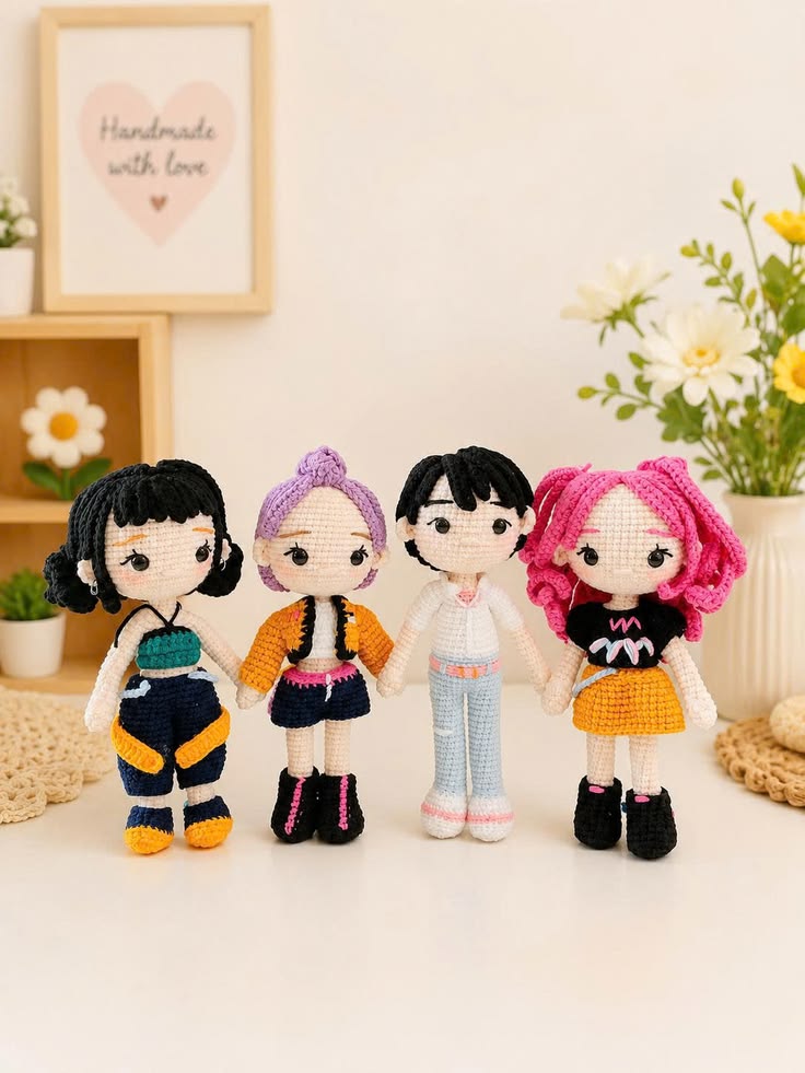 Handmade Crochet Doll – Cute Amigurumi Kpop Gift