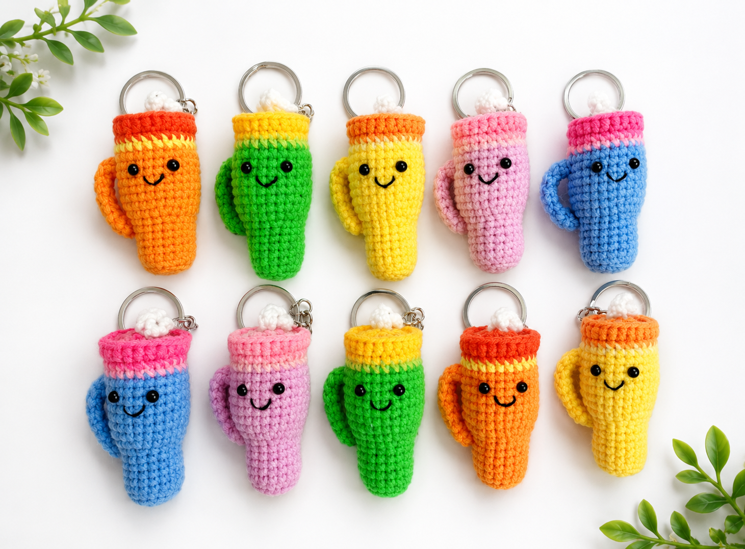 Crochet Bubble Tea Cup Keychain, Handmade Amigurumi Boba Plush, Cute Kawaii Drink Charm, Gift for Bubble Tea Lovers