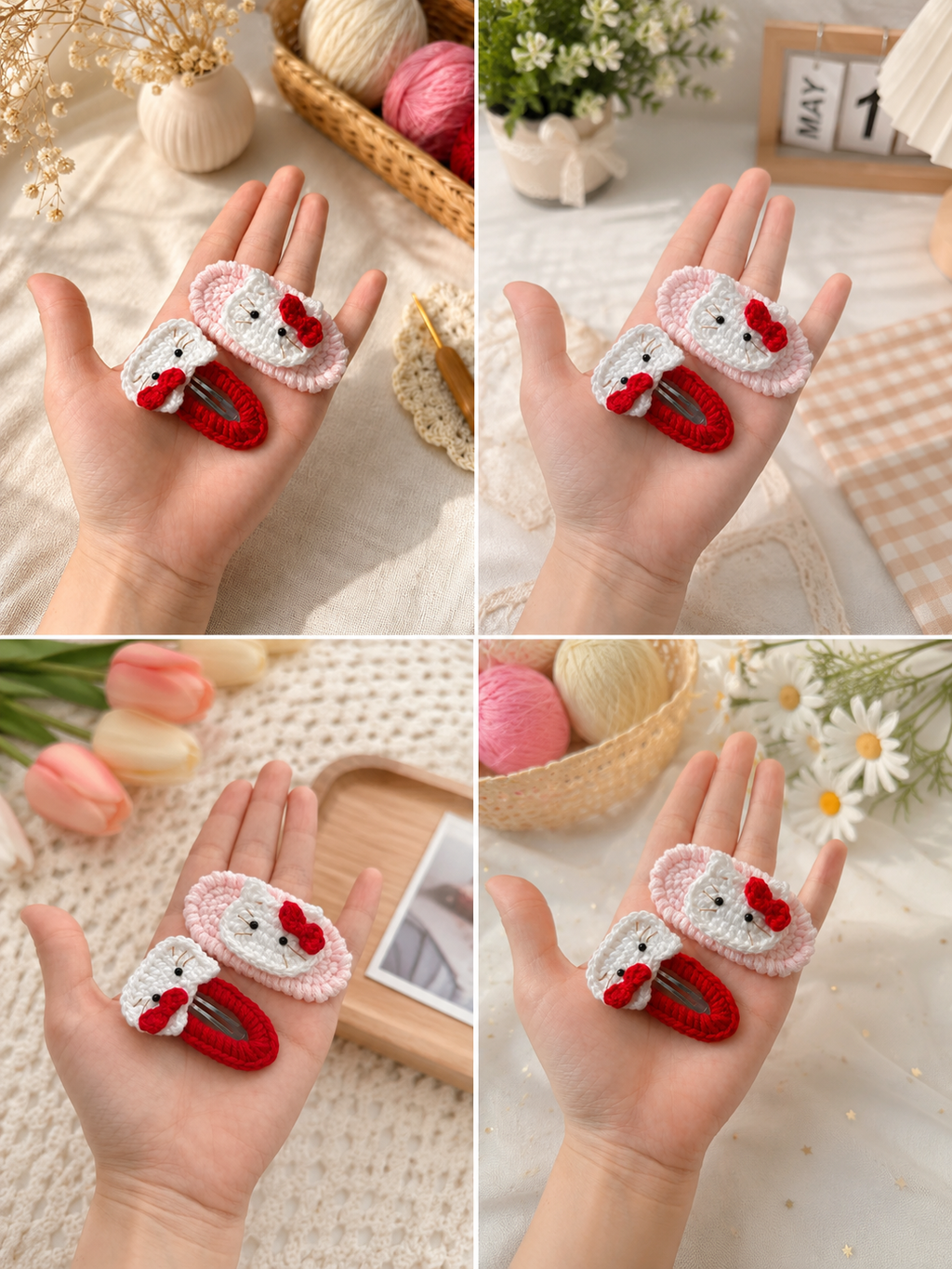 Cute Crochet Kitty Keychain 🎀 | Handmade Amigurumi Gift | Kawaii Bag Charm