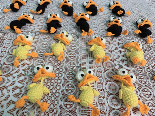 Crochet Duck Keychain – Handmade Amigurumi Duck Plush Charm