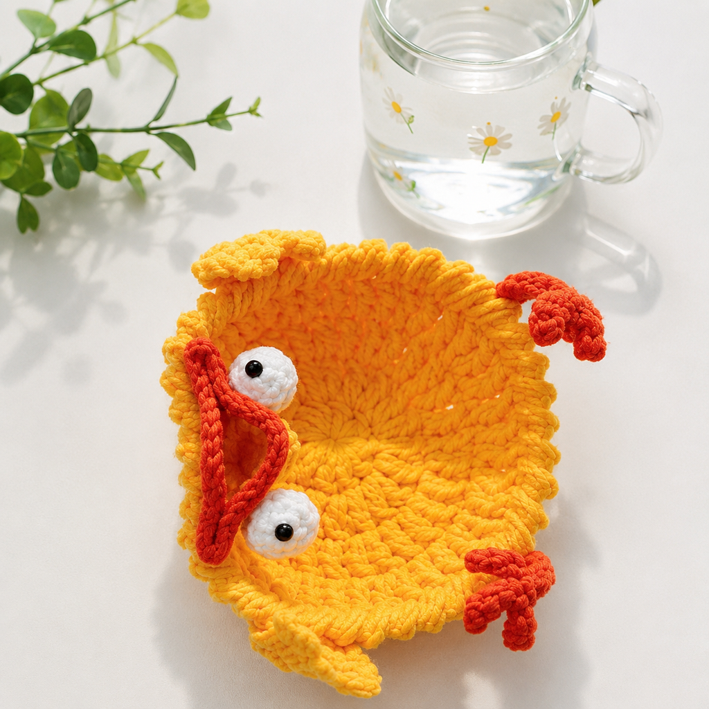 Sloth Crochet Coaster 🦥 Handmade Amigurumi Drink Coaster Cute Desk & Coffee Table Decor