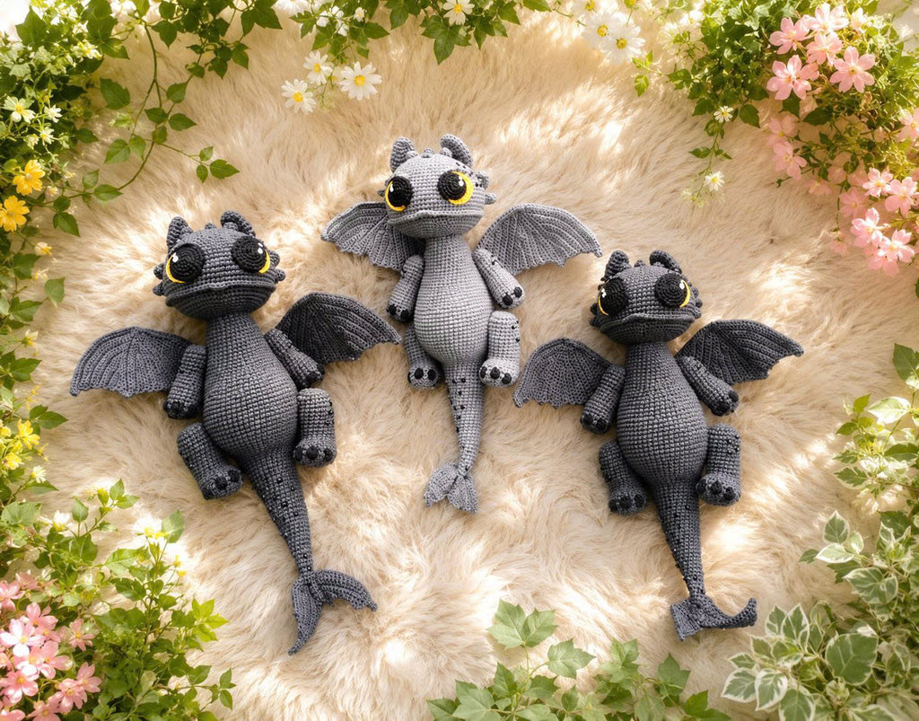 Toothless Crochet Dragon – Handmade with Love