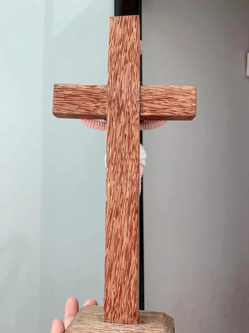 Crochet Jesus on Cross ✝️ | Christian Amigurumi Doll | Religious Gift | Jesus en la Cruz