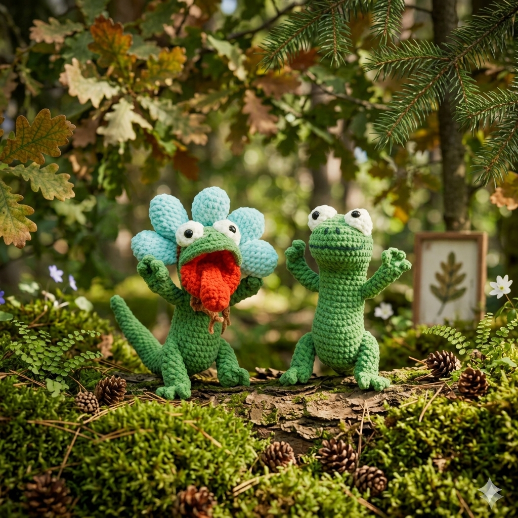 Crochet Lizard Amigurumi – Handmade Plush Toy 🦎