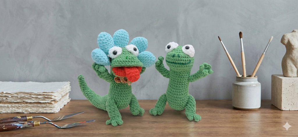Crochet Lizard Amigurumi – Handmade Plush Toy 🦎