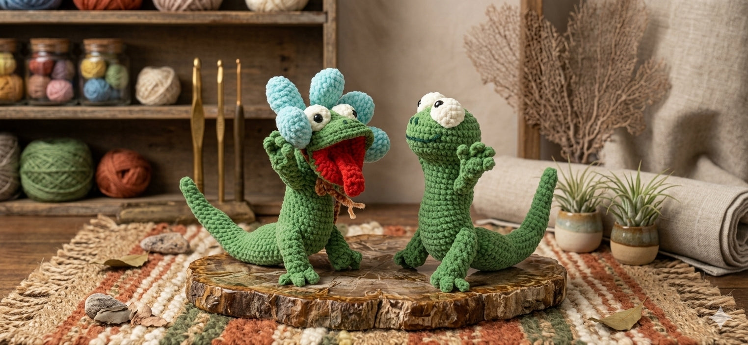 Crochet Lizard Amigurumi – Handmade Plush Toy 🦎