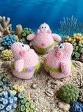 Funny Crochet Patrick Star Plush Toy - Thicc Patrick Amigurumi Keychain - Rude Butt Crochet Doll - Hilarious Gamer Gift, Spongebob Fan Art