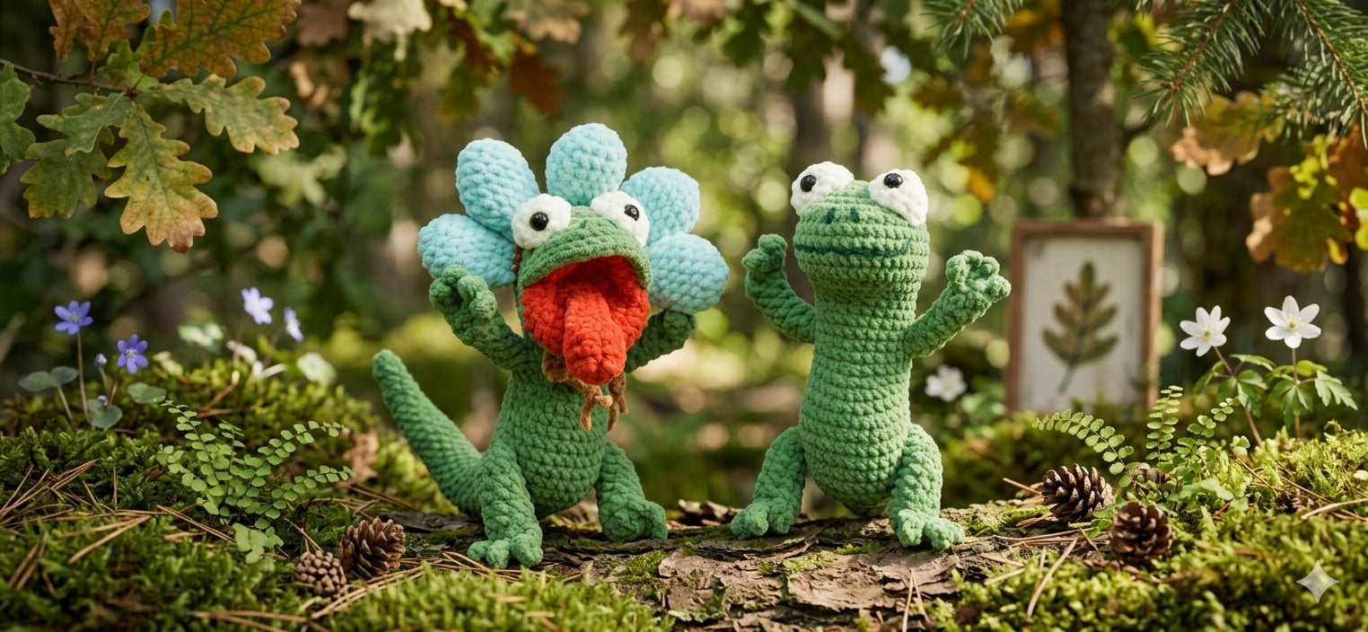 Crochet Lizard Amigurumi – Handmade Plush Toy 🦎