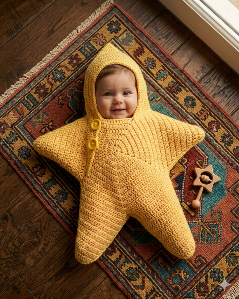 Personalized Crochet Baby Starfish Outfit