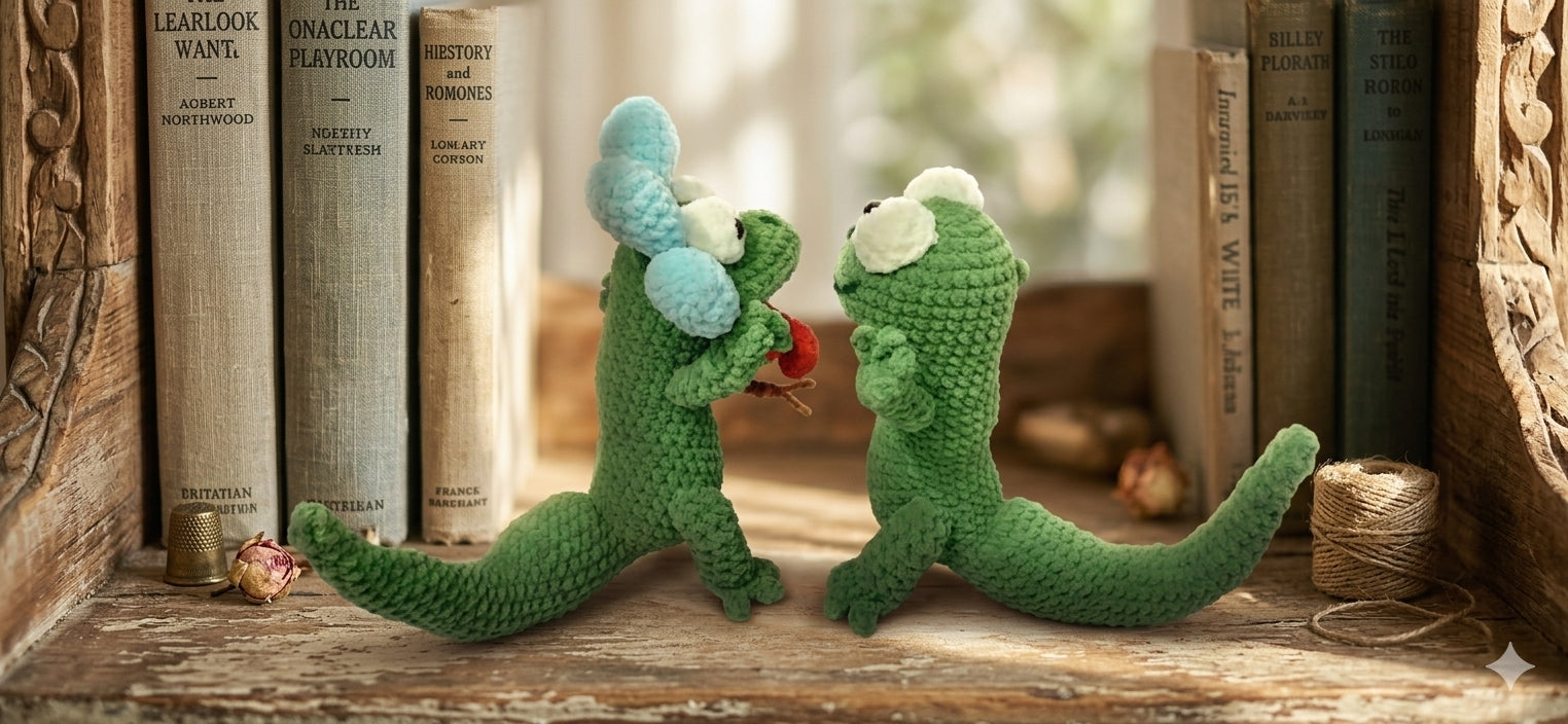 Crochet Lizard Amigurumi – Handmade Plush Toy 🦎