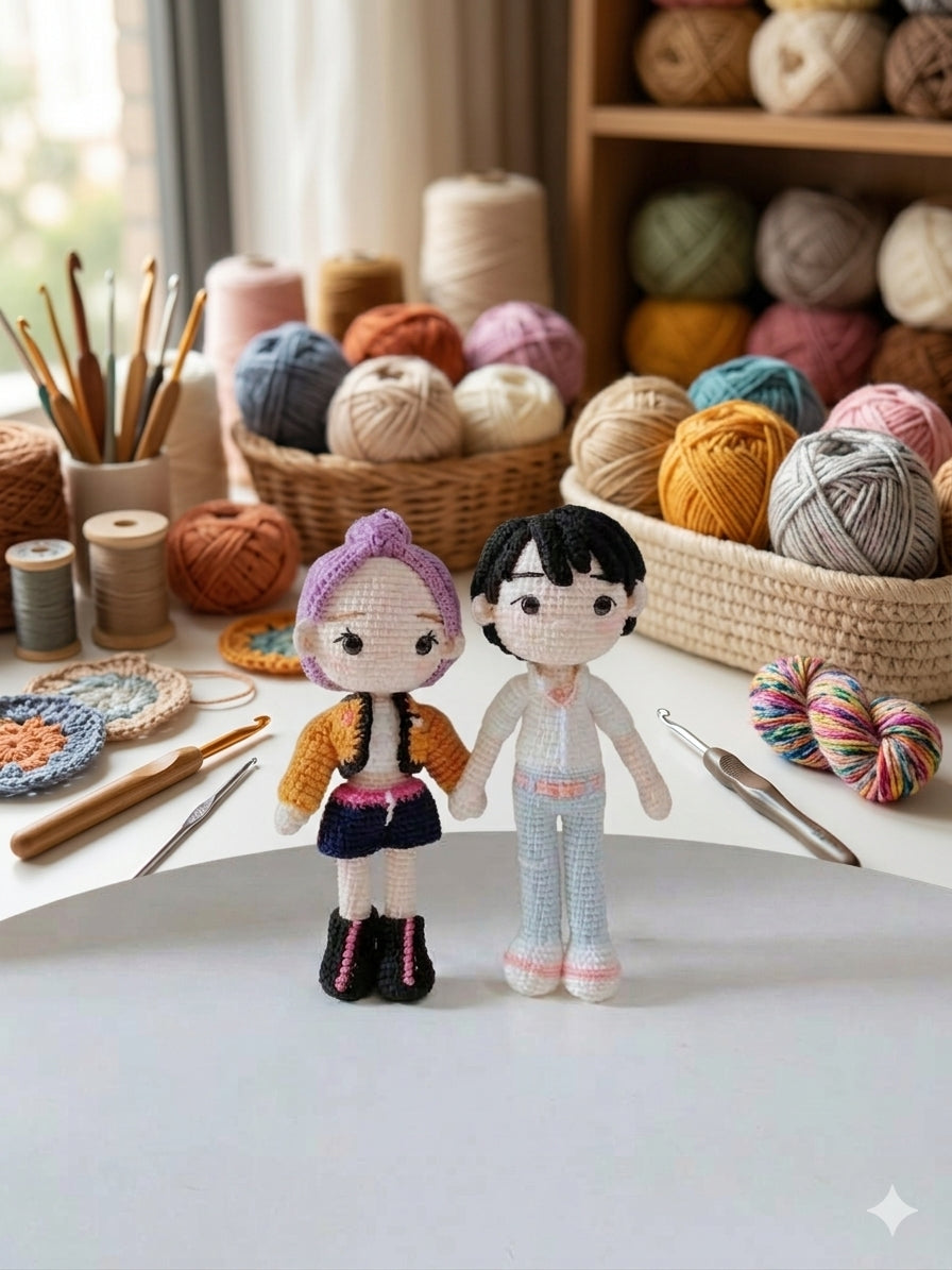 Handmade K-Pop Inspired Crochet Dolls | Cute Amigurumi Idol Plush Collection