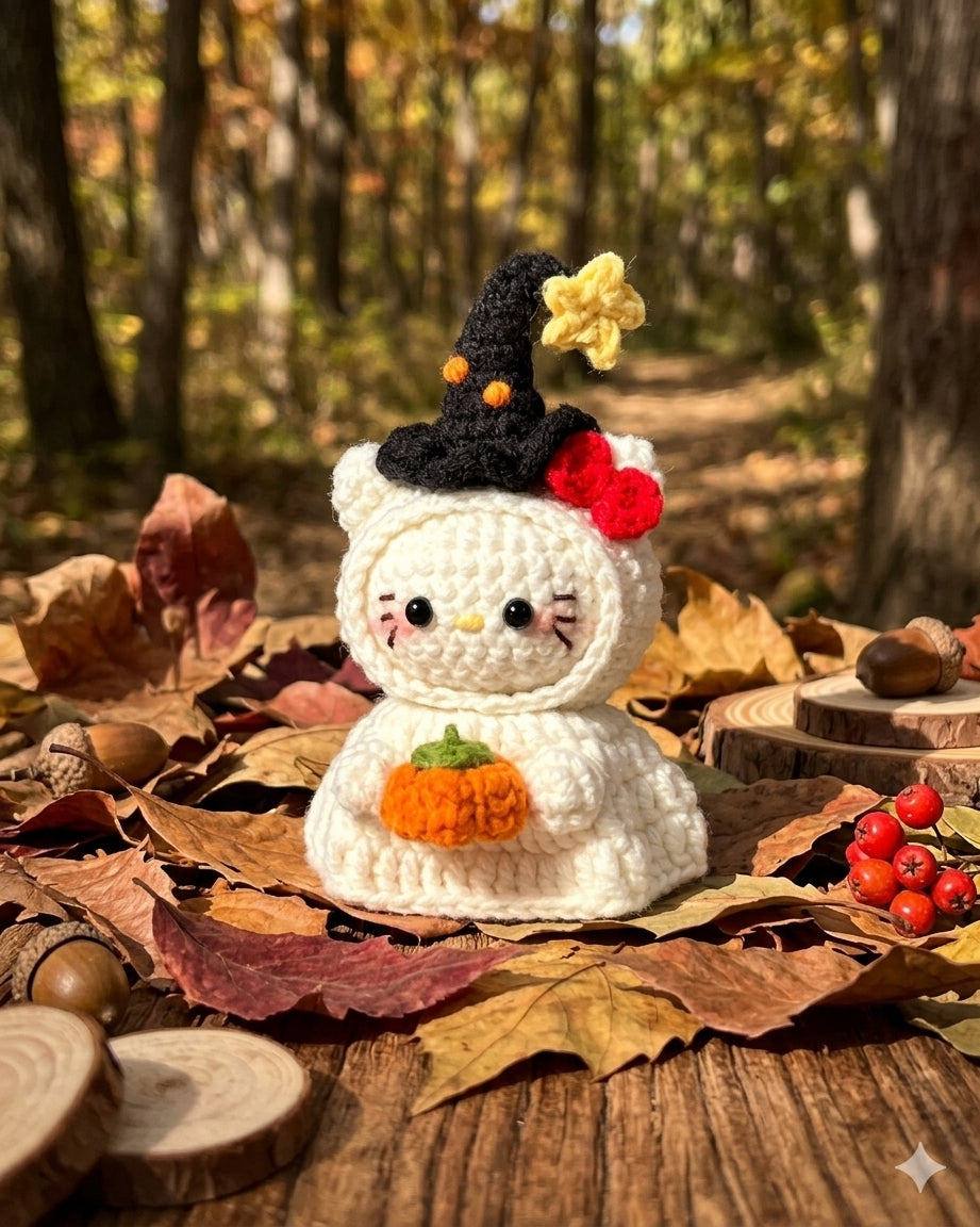 Halloween Crochet Kitty Gift