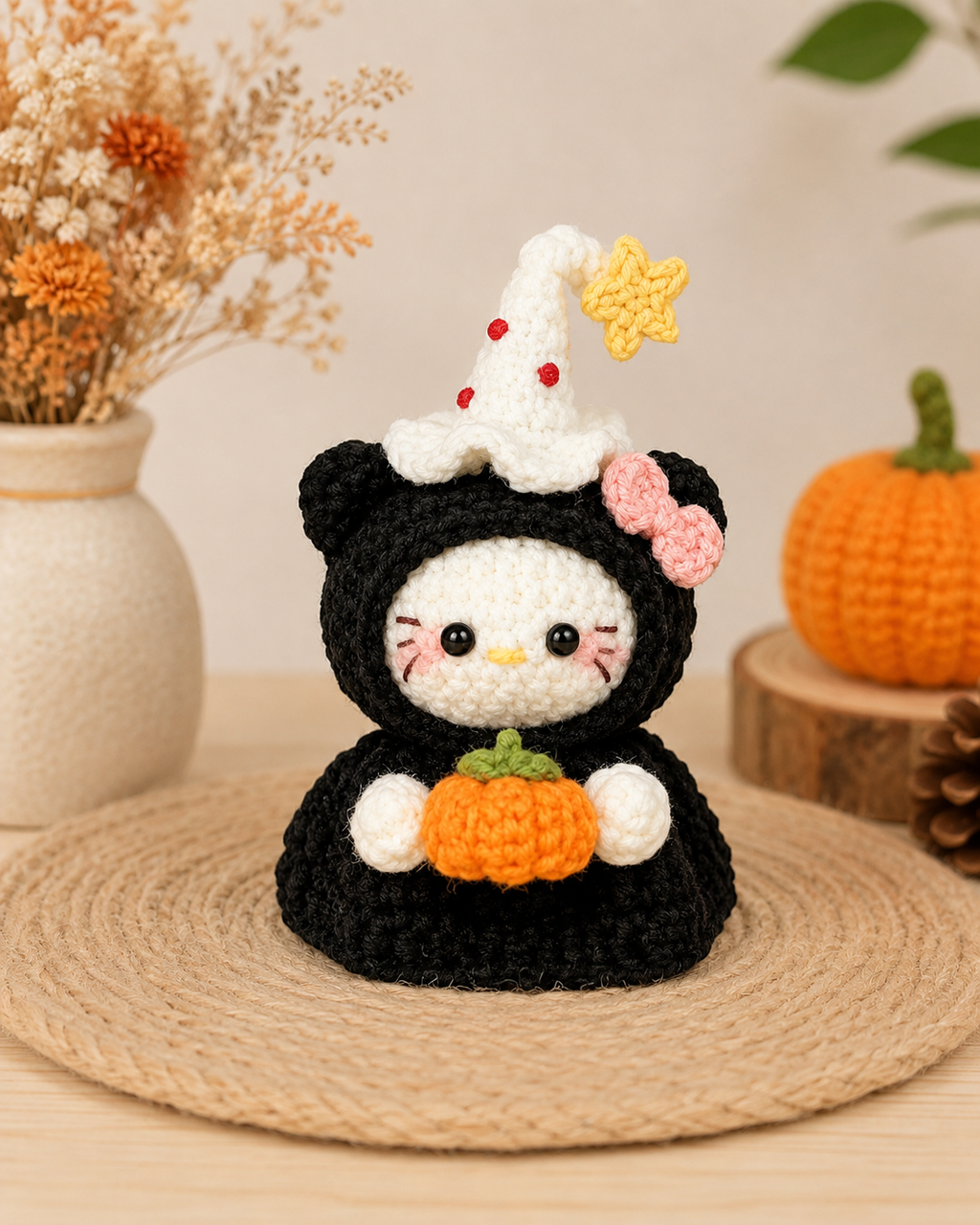 Halloween Crochet Kitty Gift
