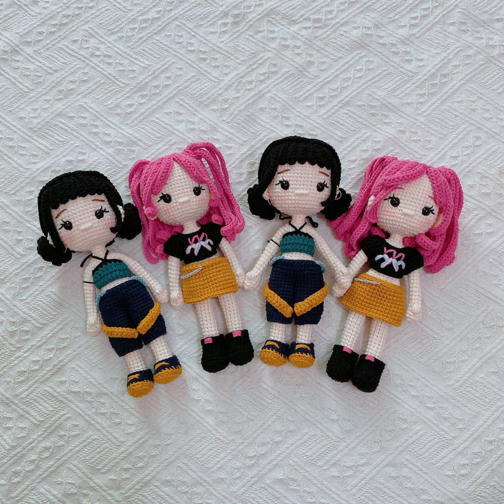 Handmade Crochet Rumi, Mira & Zoey Inspired Dolls – Cute K-Pop Amigurumi Collectibles
