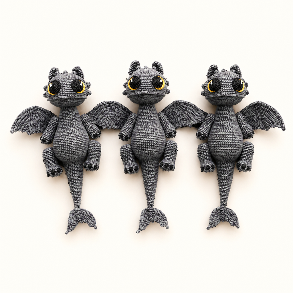 Toothless Crochet Dragon – Handmade with Love