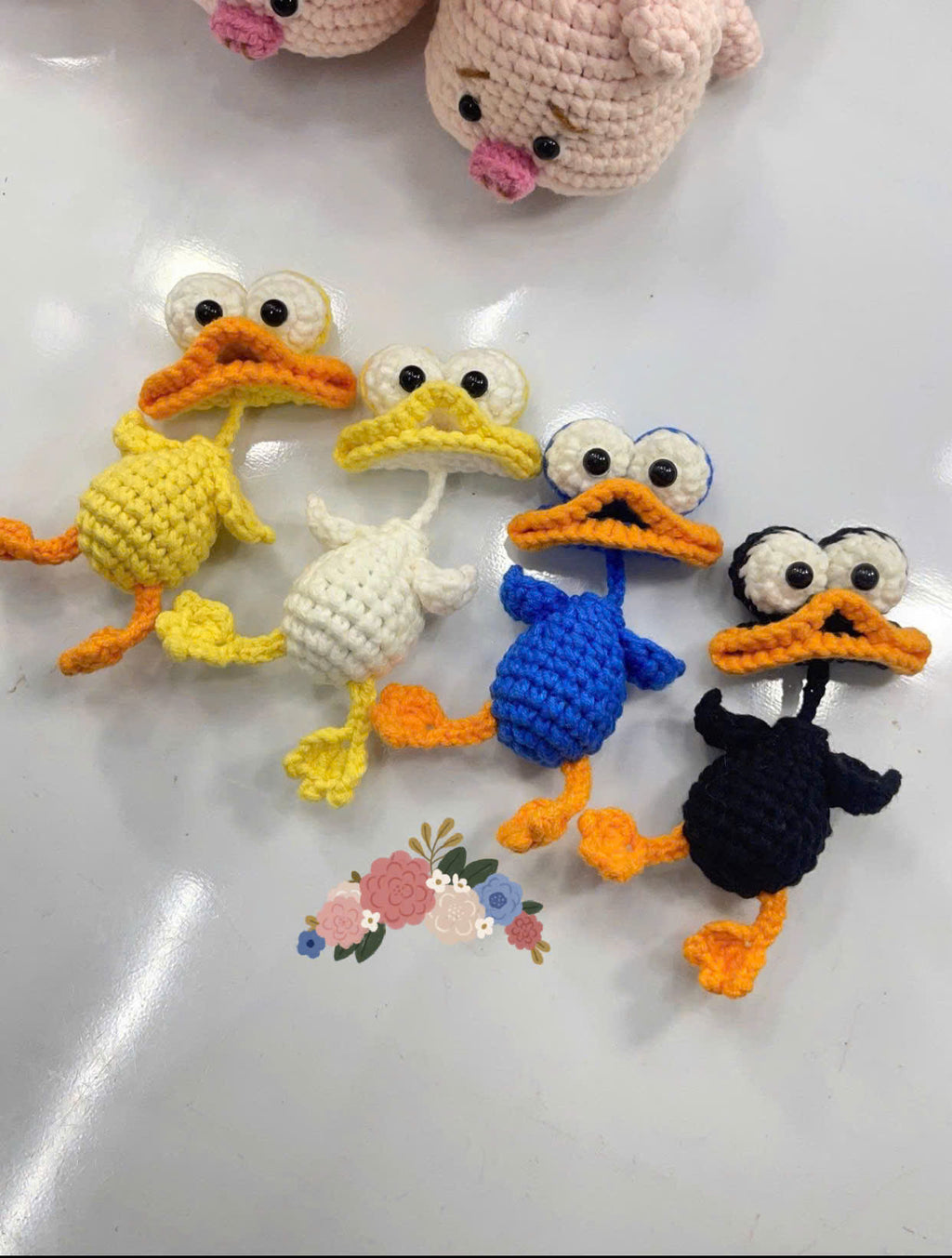 Crochet Duck Keychain – Handmade Amigurumi Duck Plush Charm