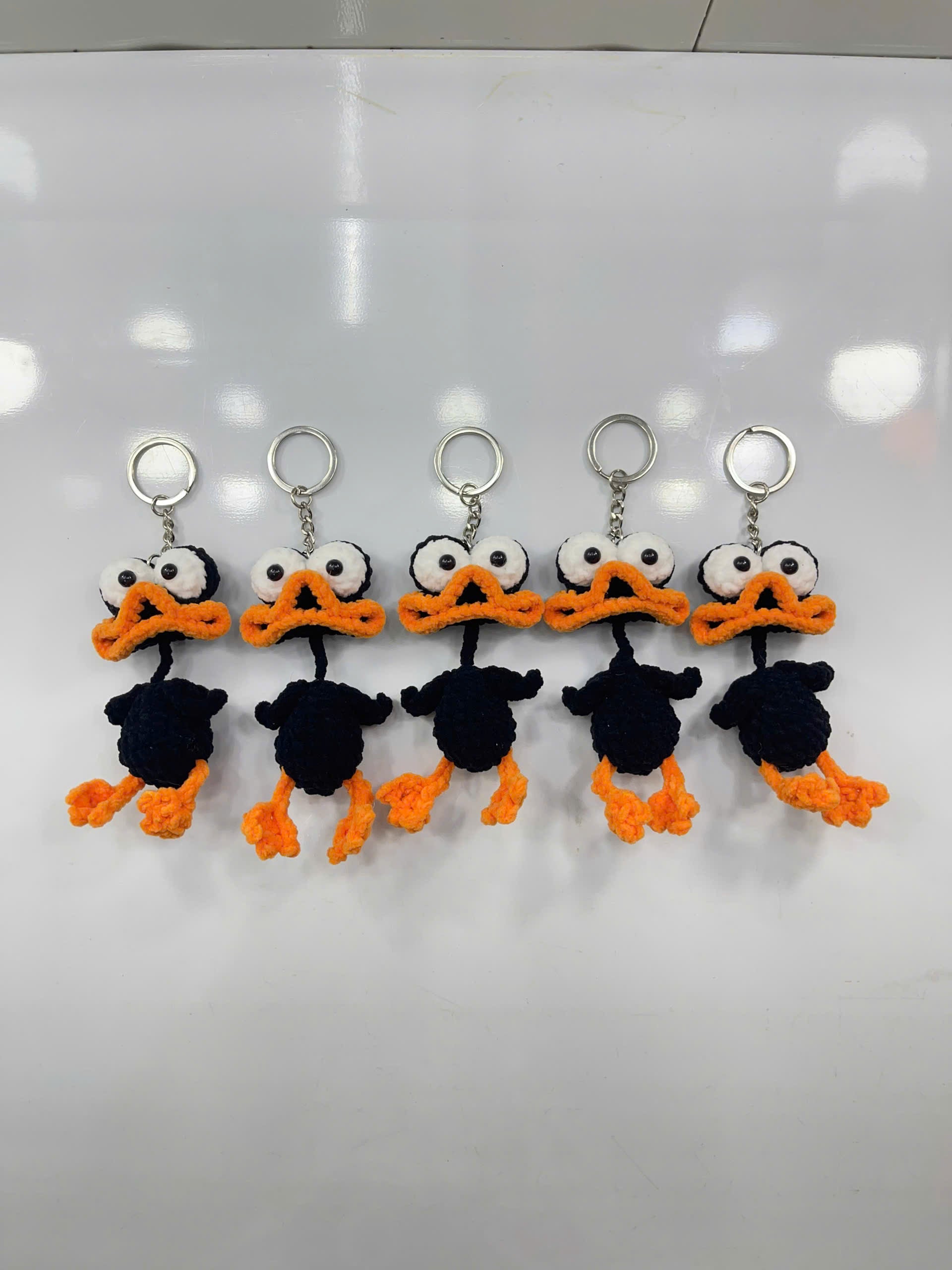 Crochet Duck Keychain – Handmade Amigurumi Duck Plush Charm
