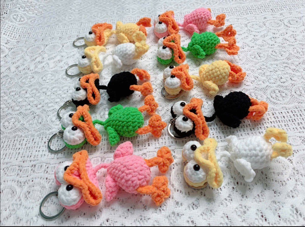 Crochet Duck Keychain – Handmade Amigurumi Duck Plush Charm